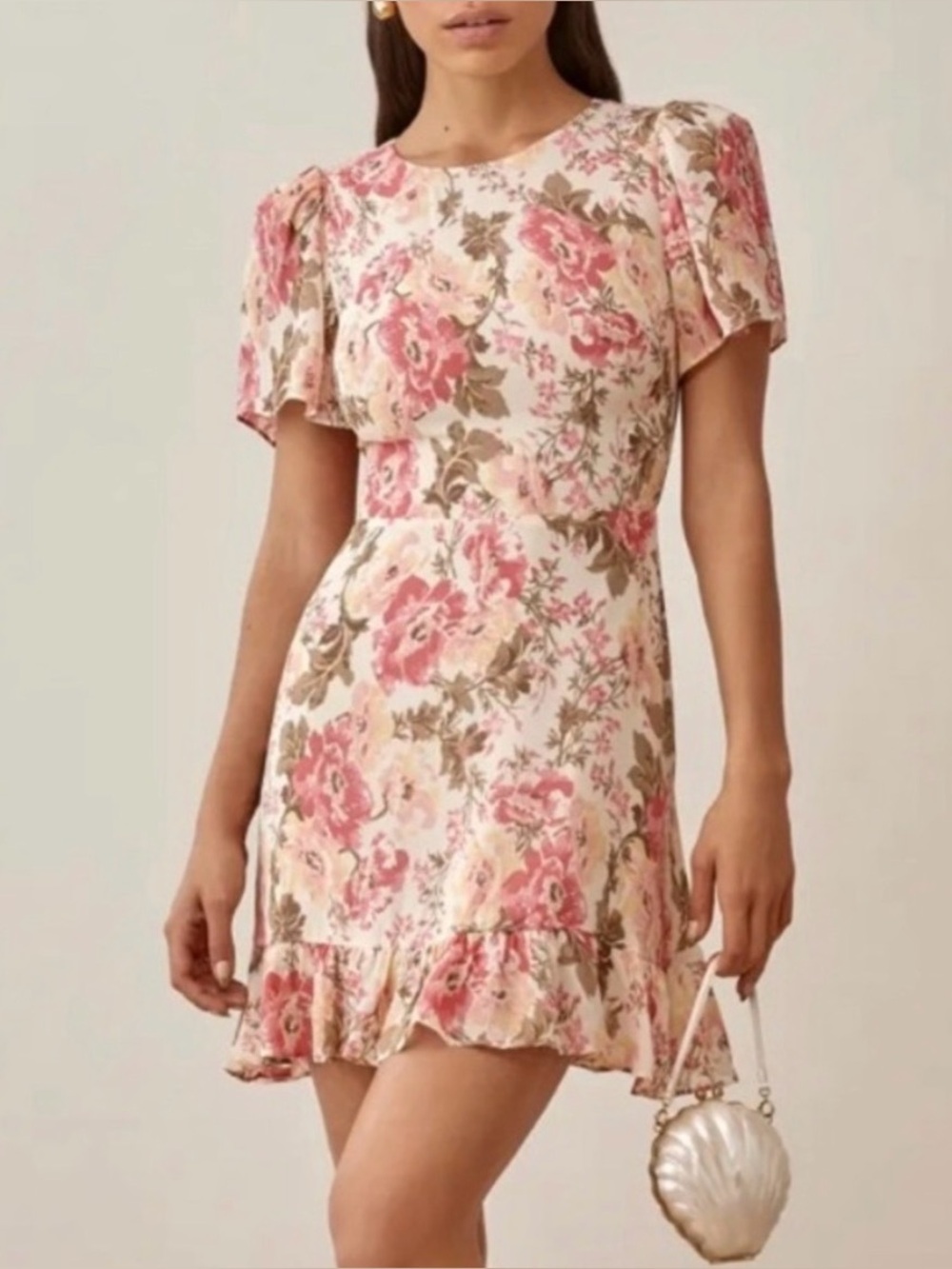 Reformation Beesley Print Minidress in Farrah